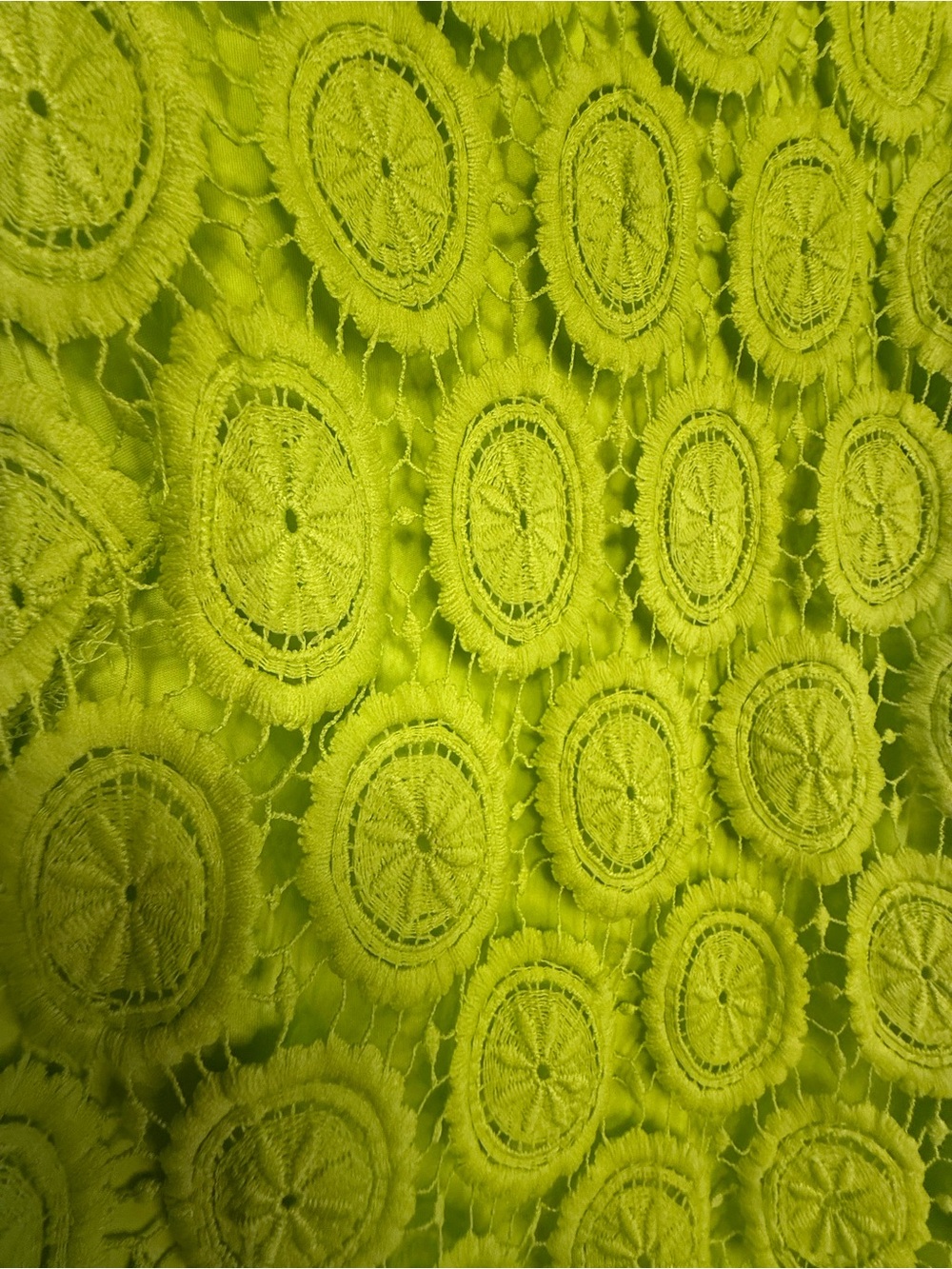 Maggy London Murphy In Star Dial Lace Crochet Dress Lime Green NWT - Picture 6 of 7